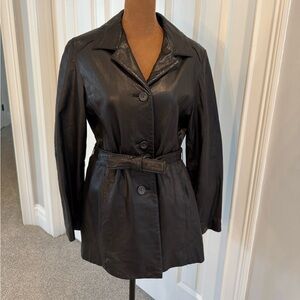 Women's Black Genuine Lamb Leather Coat